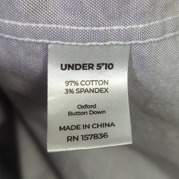 Under 5'10 Shirt Men's L Gray  Long Sleeve Oxford Button Down - Picture 9 of 10